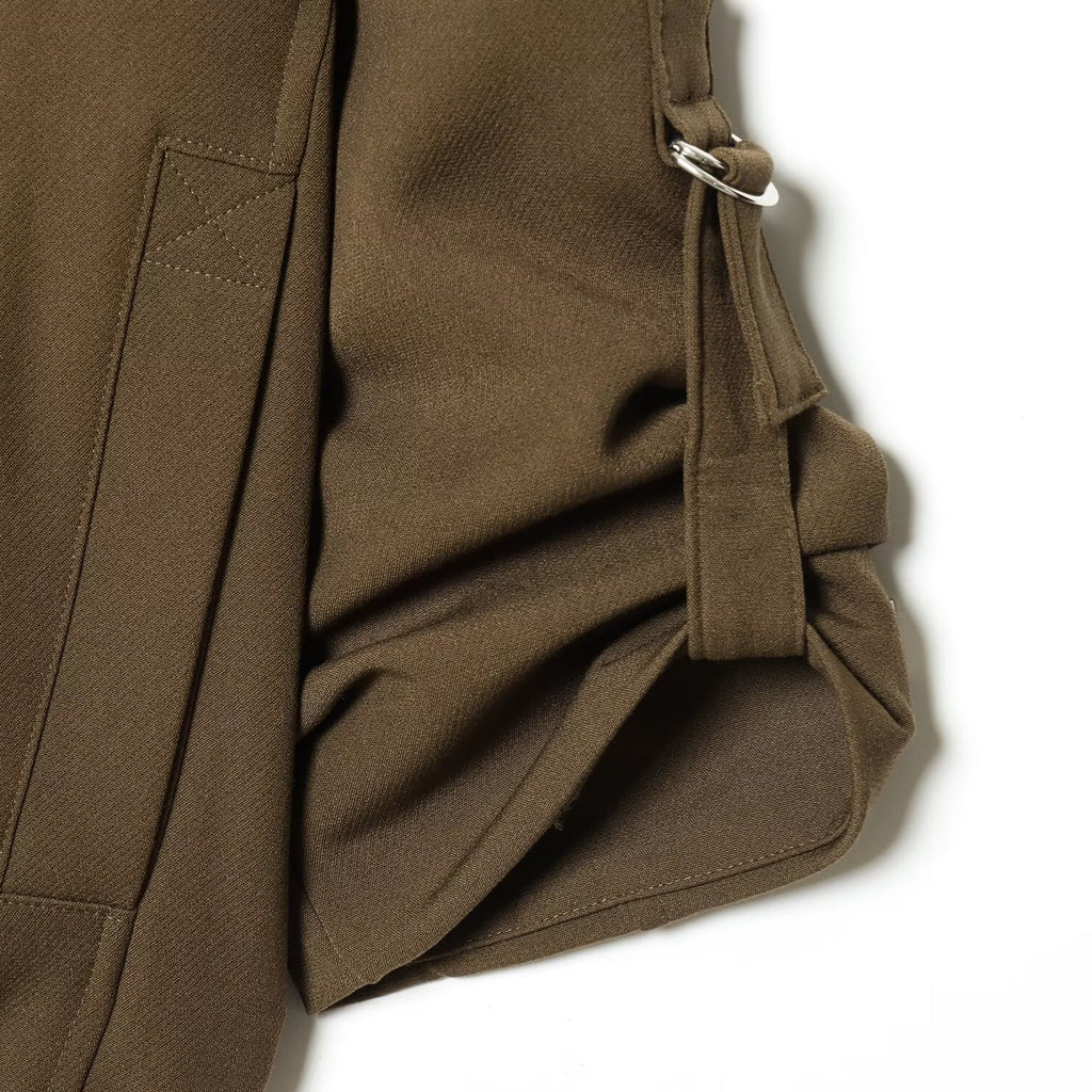 Flip collar rolled edge sleeve pilot jacket