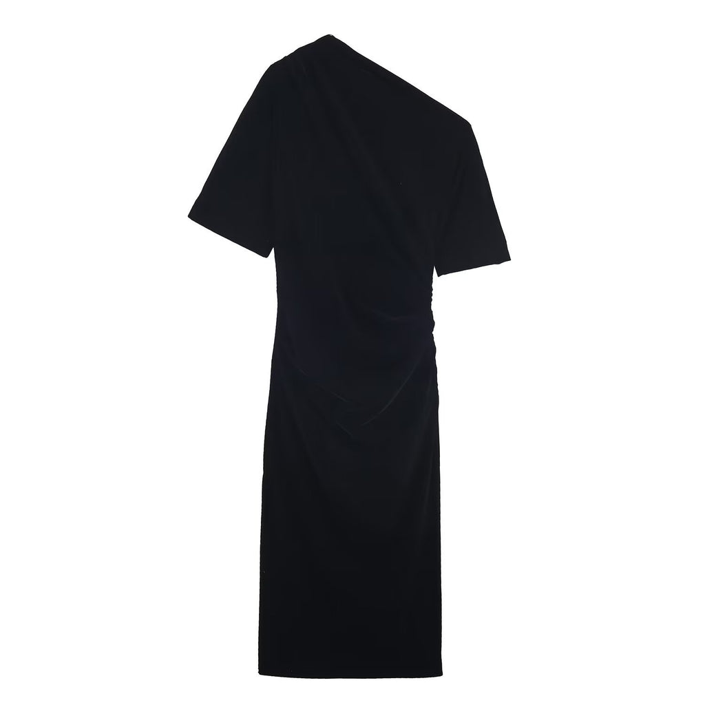 Solid color series velvet dress for women's wear