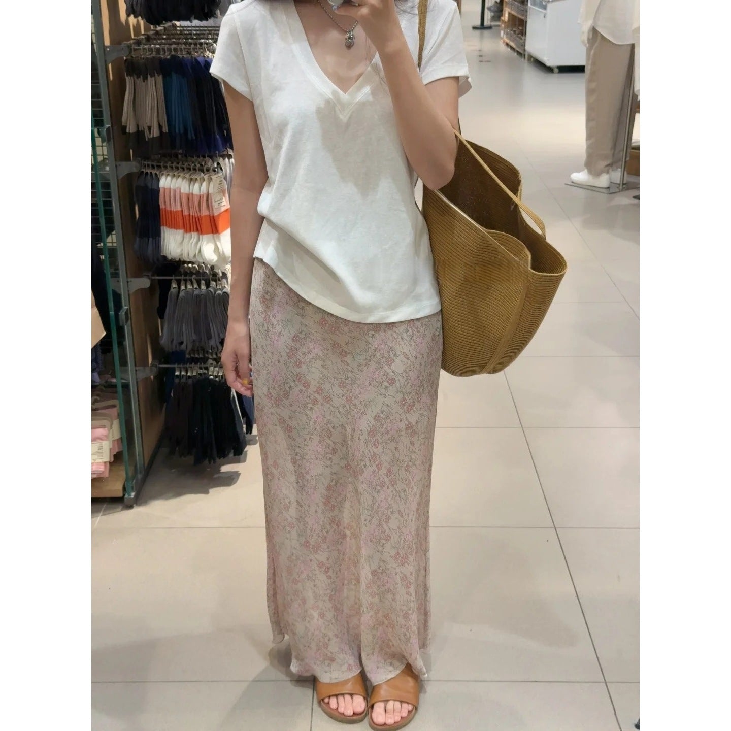 Minimalist V-Neck Loose Inner Top for Women