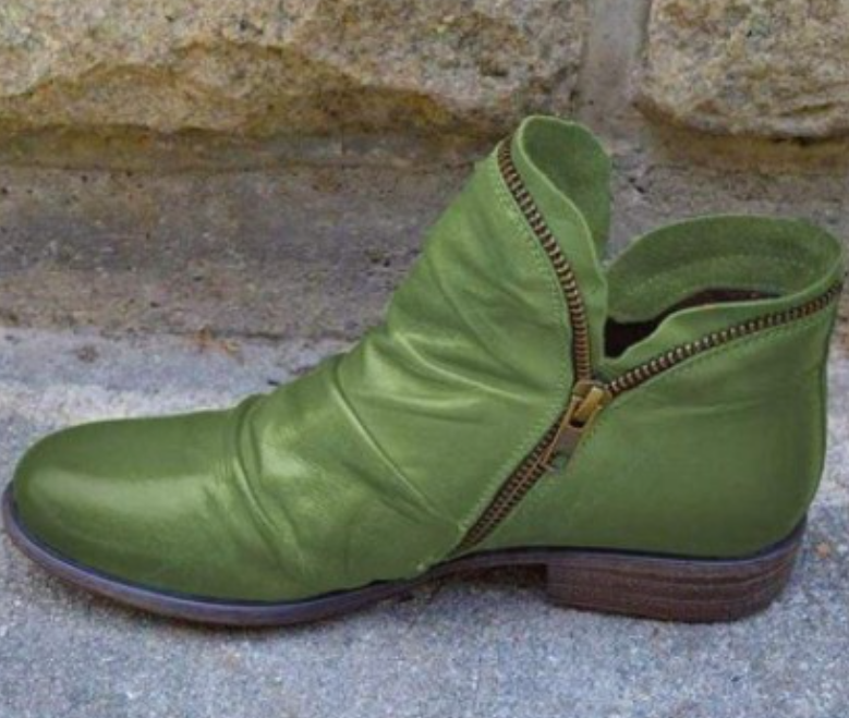 Autumn and winter new Europe and the United States hot selling thick heel double zipper ankle boots for women Martin boots