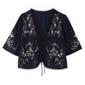 Flower Embroidered Short Top