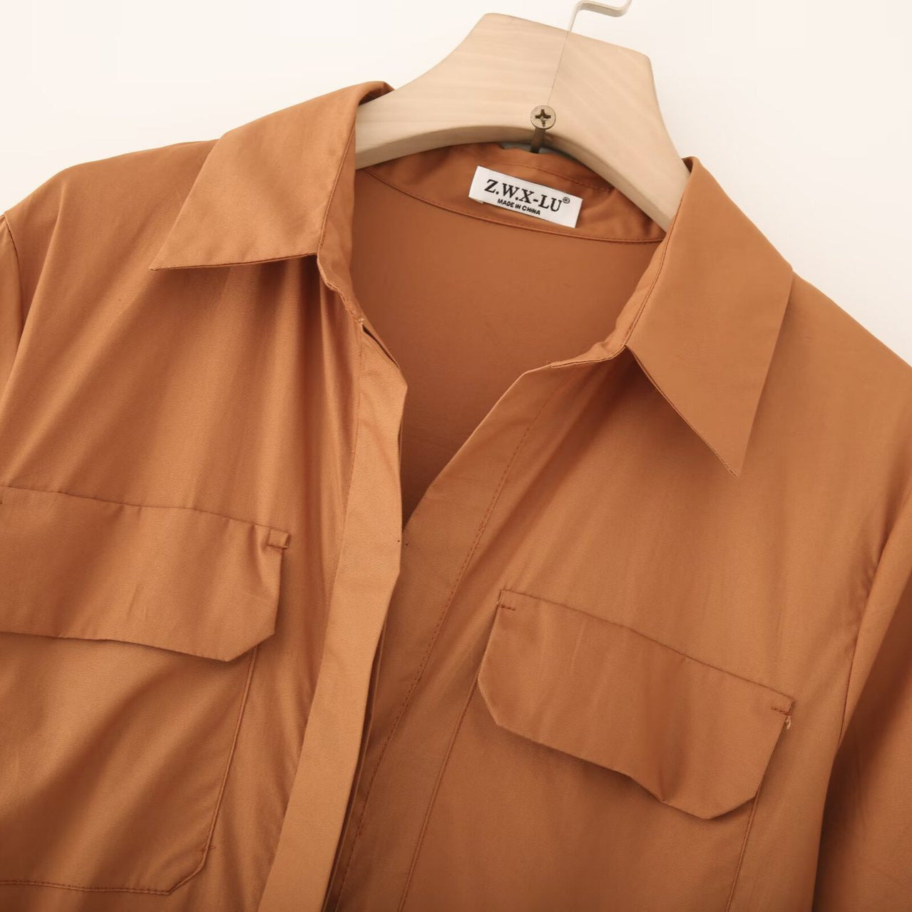 Style Short Sleeve Shirt Dress for Women
