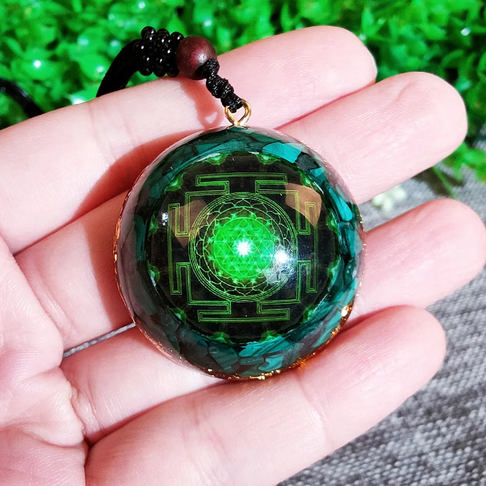 Orgonite Pendant Quartz Chakra Necklace For Women Men EMF Radiation Protection Healing Crystal Jewelry Gift