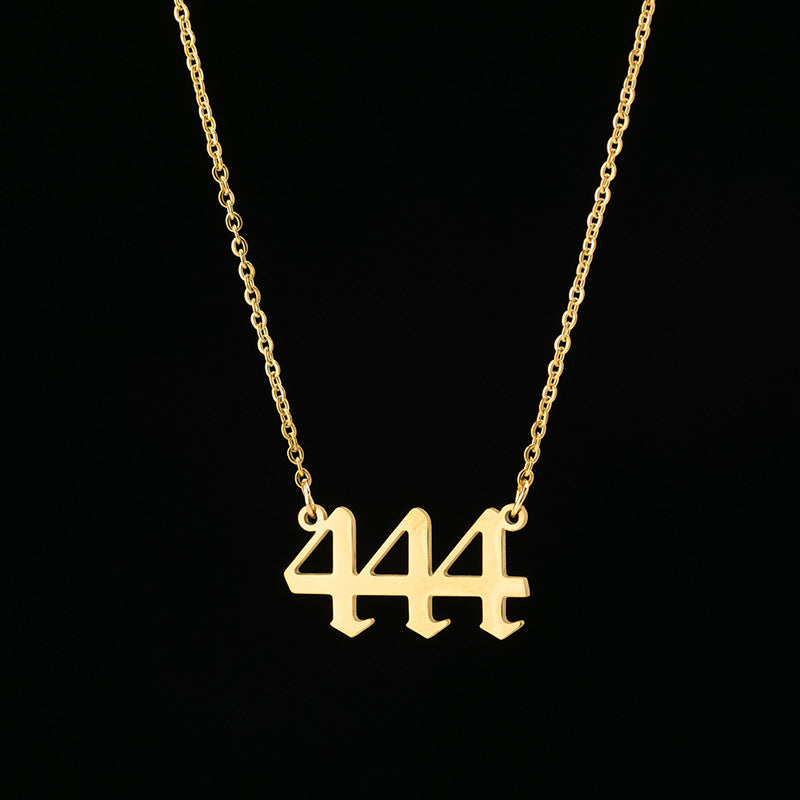 Personalized Angel Number 111-999 Stainless Steel Non Fading Pendant Necklace