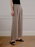 RelaxedLightweight Wide-Leg Pants for Women, High-Waisted Straight Leg Loose Casual Long Trousers