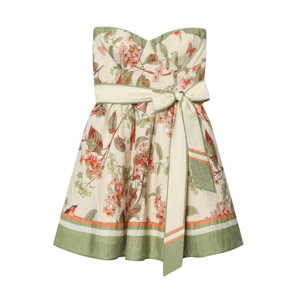 Strapless positioning blended dress for women's clothing