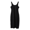French backless U-shaped linen vest long dress