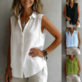 Solid color sleeveless women's shirt