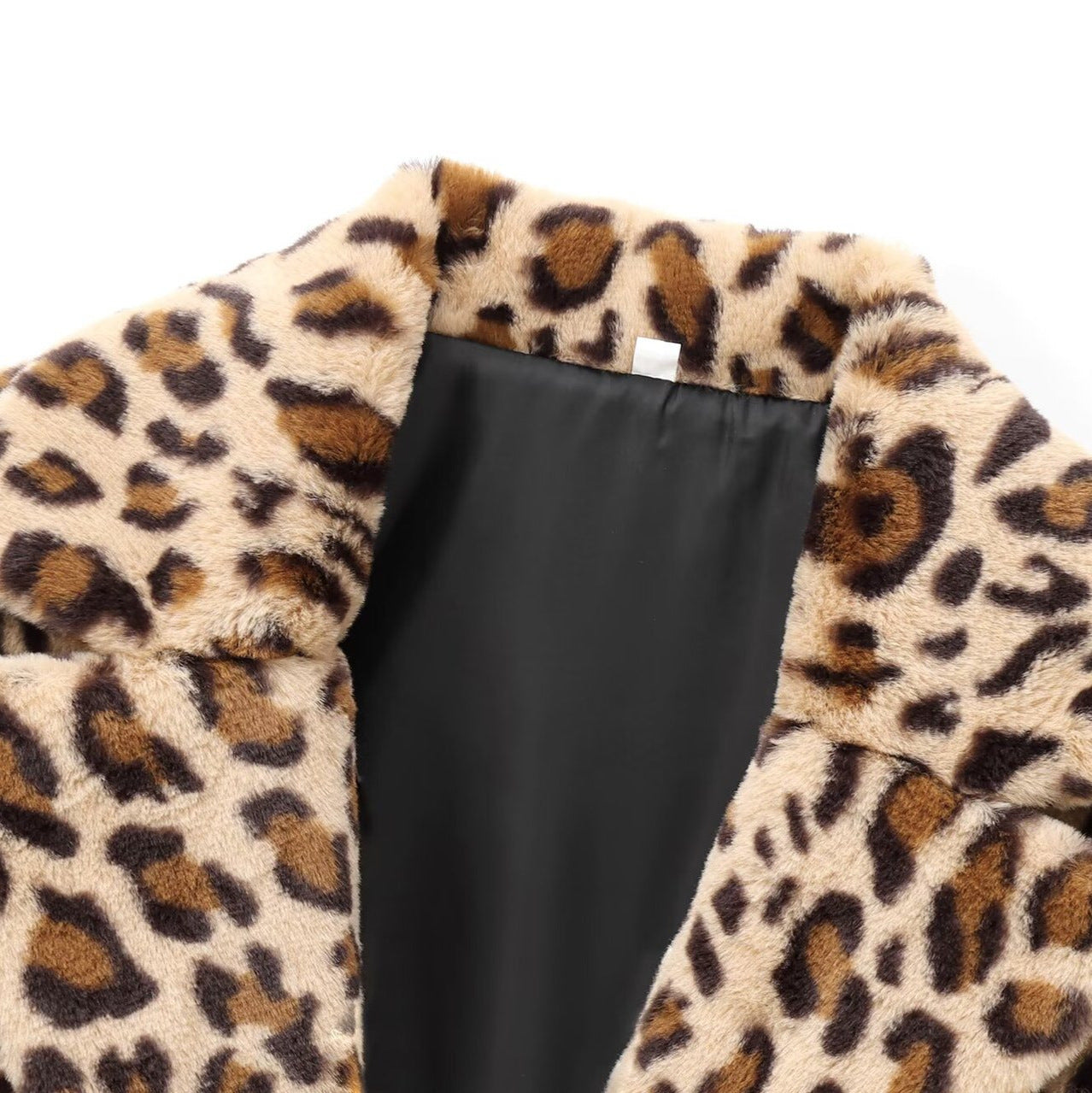 Animal print fur effect coat jacket