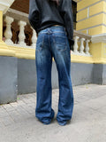 Style Fitted Jeans with Pocket Design, Casual Slim Fit Long Pants