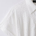 Elegant hollowed out embroidered dress