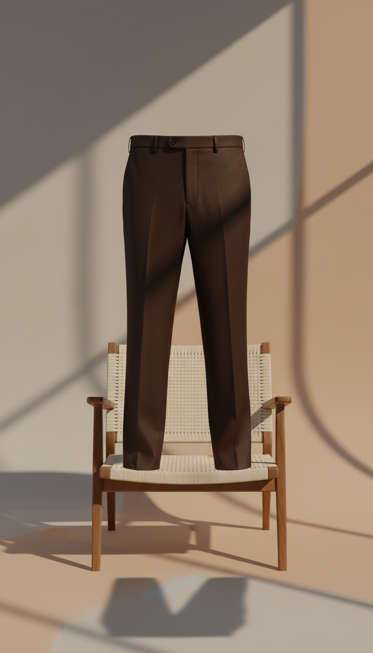 Espresso Tailored Wool Trousers