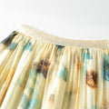 Stylish Lightweight Chiffon Long Skirt with Delicate Peony Print Summer  Fashionable Casual Dress