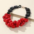 New Trendy Beads Chains Big Pendant Necklaces for Women Statement Colorful Resin Chocker Necklace For Girl Summer Travel Jewelry