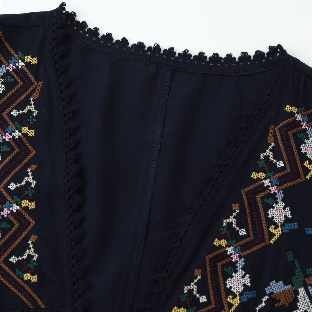 Flower Embroidered Short Top