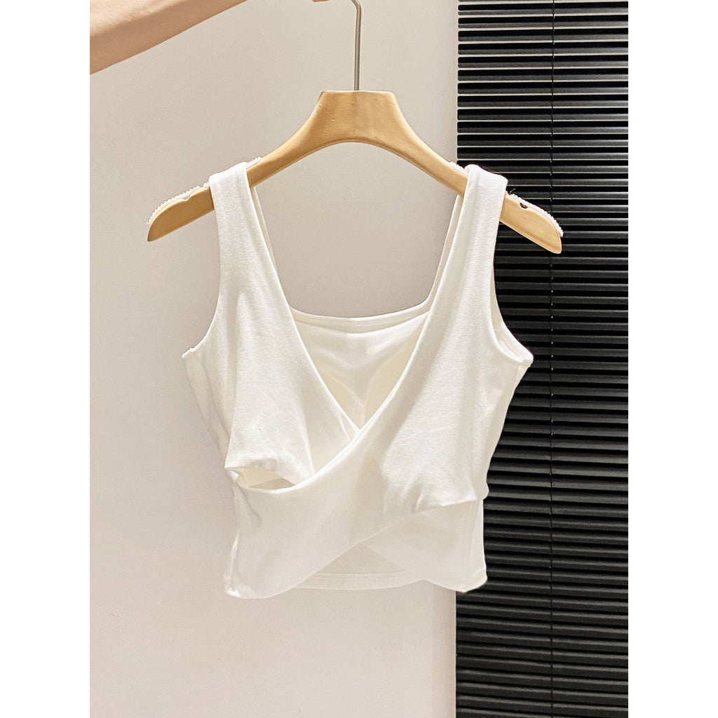 Solid Color Padded Strapless Crop Top Casual Wear for Women