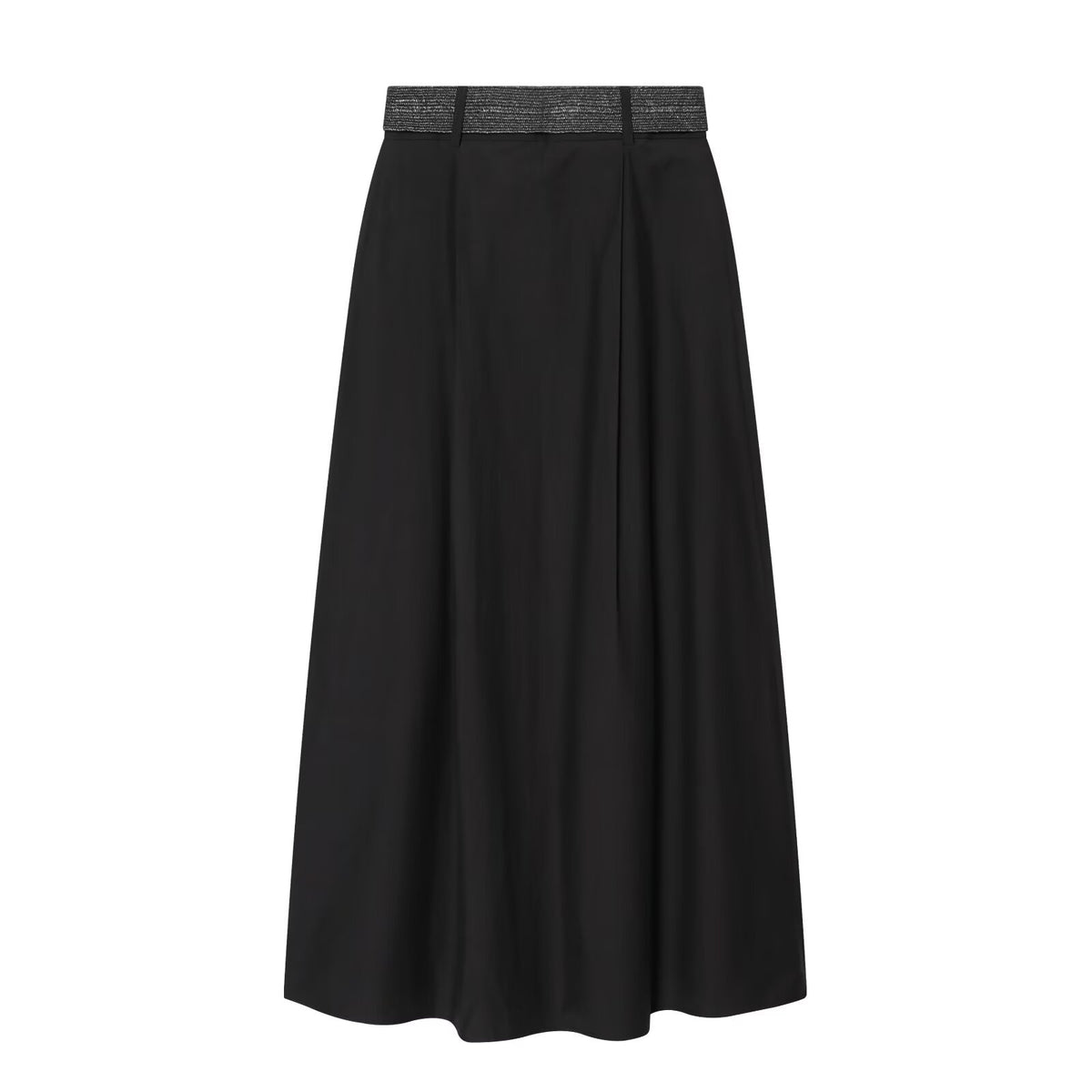High waisted belt with layered decorative MIDI skirt