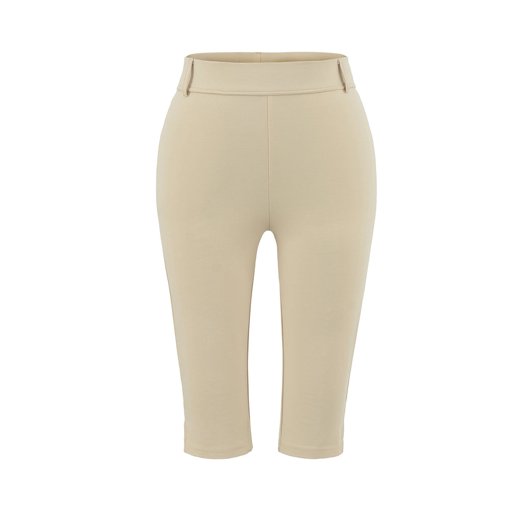Elastic tight captcha pants for women