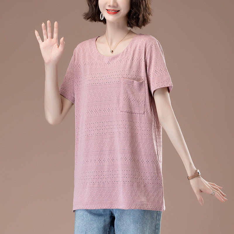 Short sleeved loose T-shirt for women