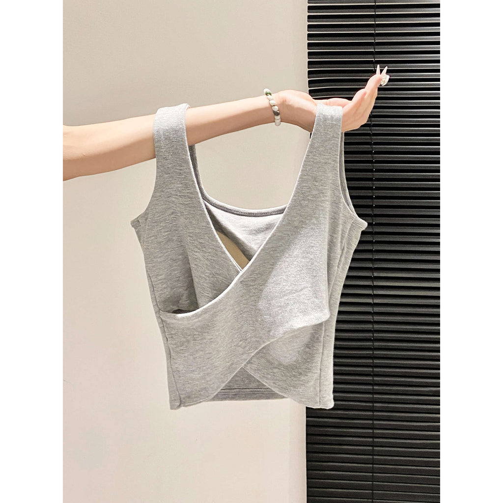 Solid Color Padded Strapless Crop Top Casual Wear for Women