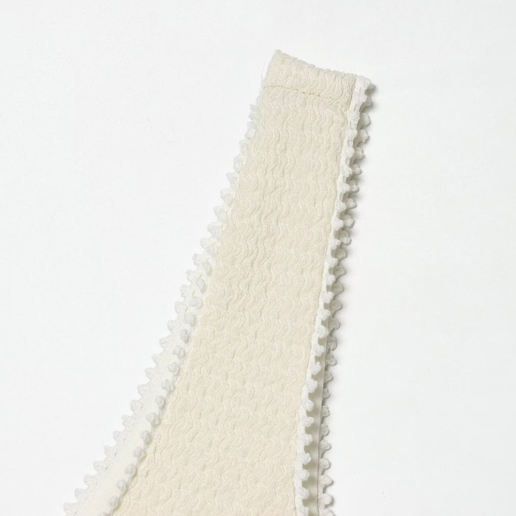 Embroidered texture tight corset style sleeveless top