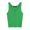 Hot girl ribbed knitted sleeveless top