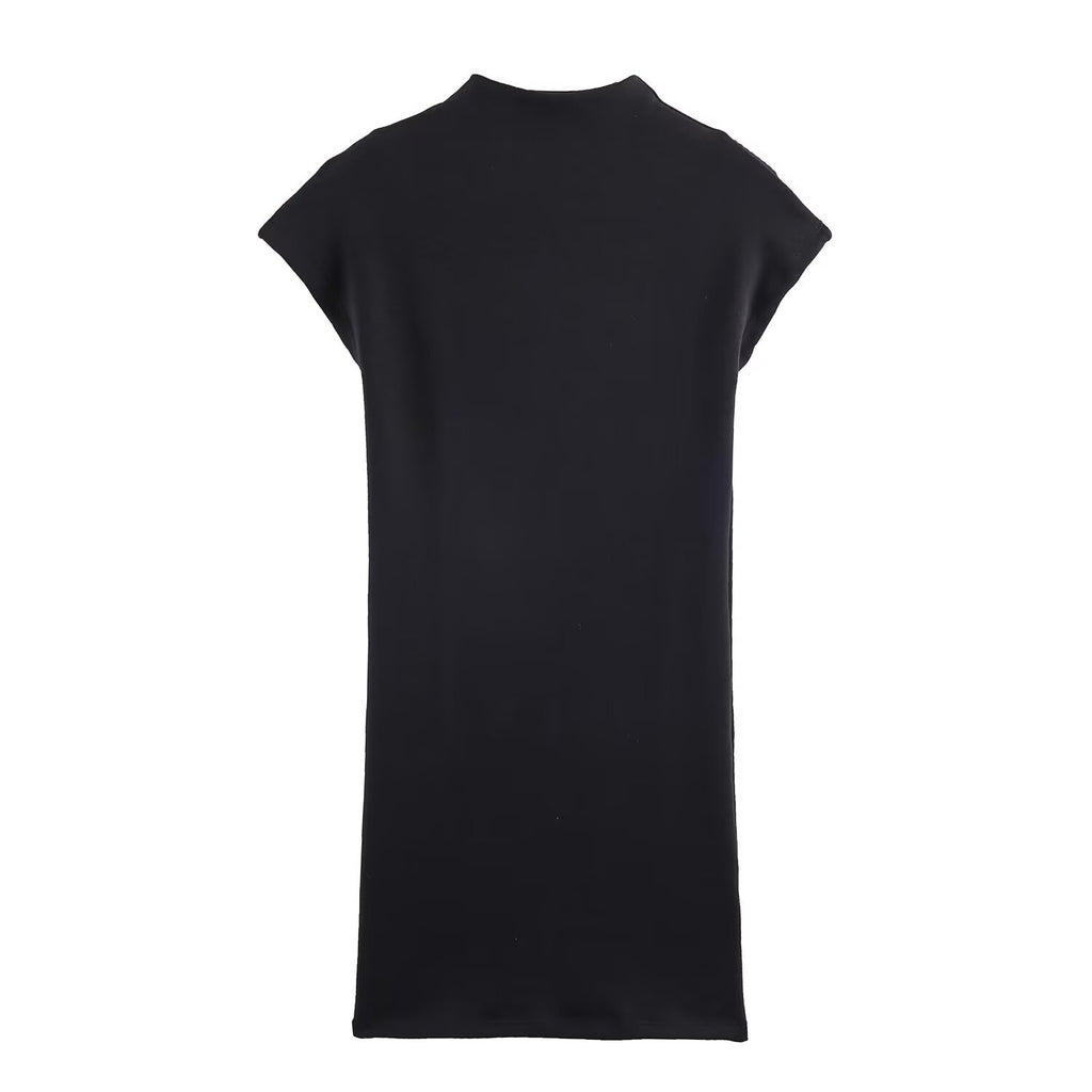 Pure Desire Wind Half High Neck Tight Short Dress