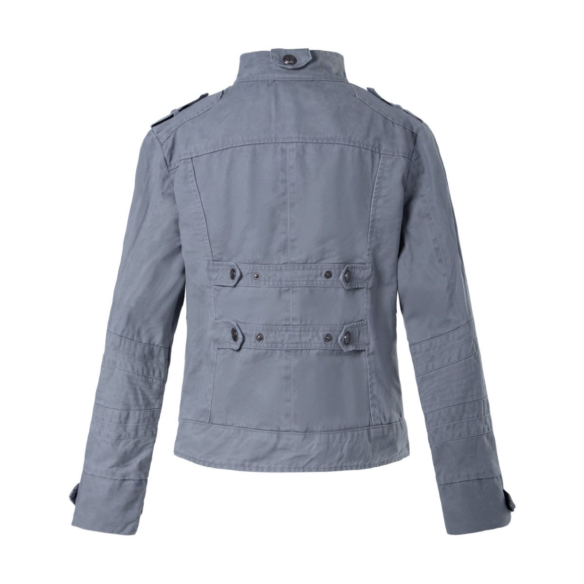 Wash and make old rivet stand collar jacket for women