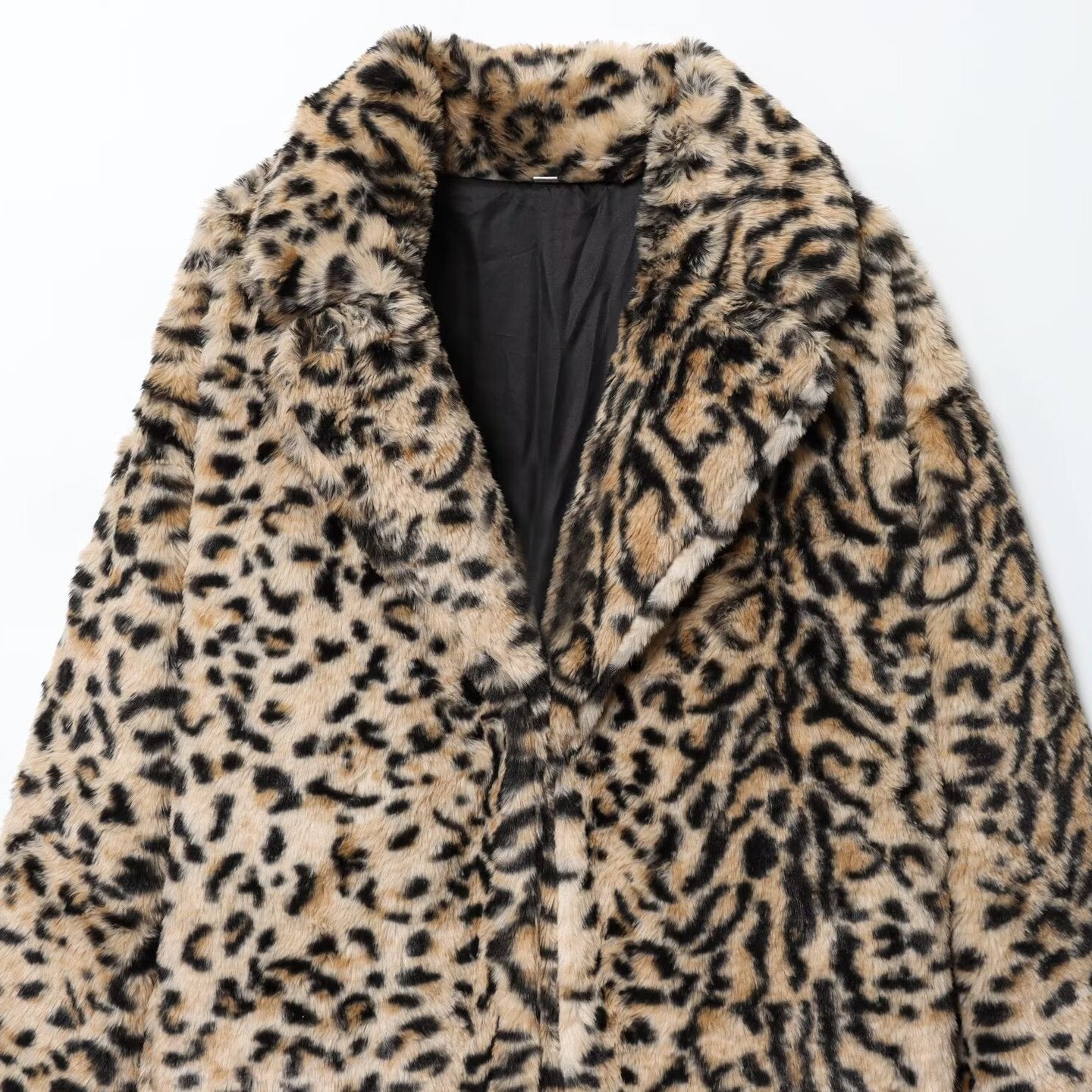 Artificial fur effect coat jacket