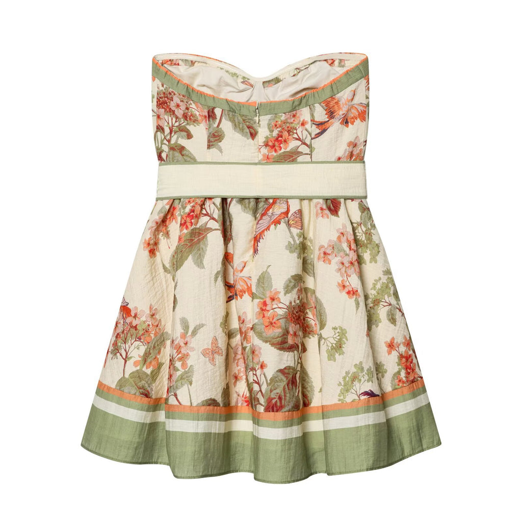 Strapless positioning blended dress for women's clothing