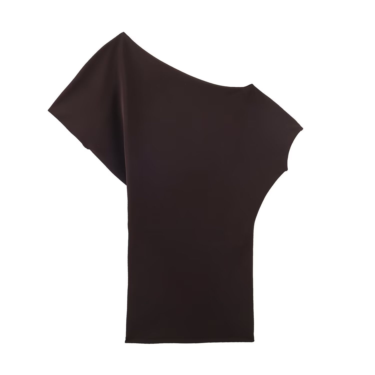 French irregular drape mini dress