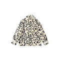 Leopard print lamb wool cotton jacket for women