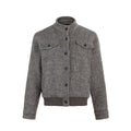 Retro stand up collar cardigan jacket for women