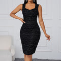 Lace dress, printed fitted pencil dress, spring and summer dress, ready stock