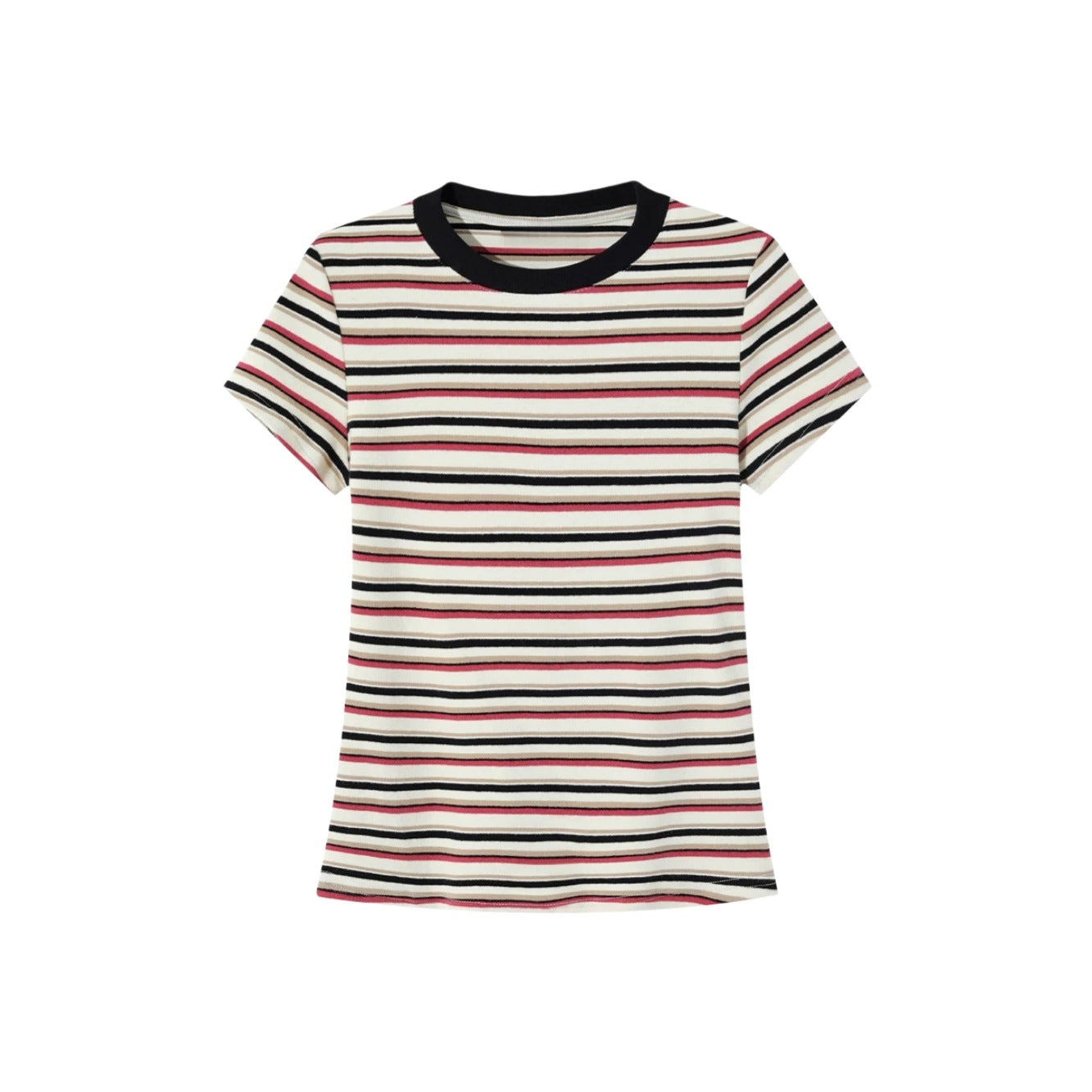 Chic Regular Shoulder Fitted Basic T-Shirt for Women