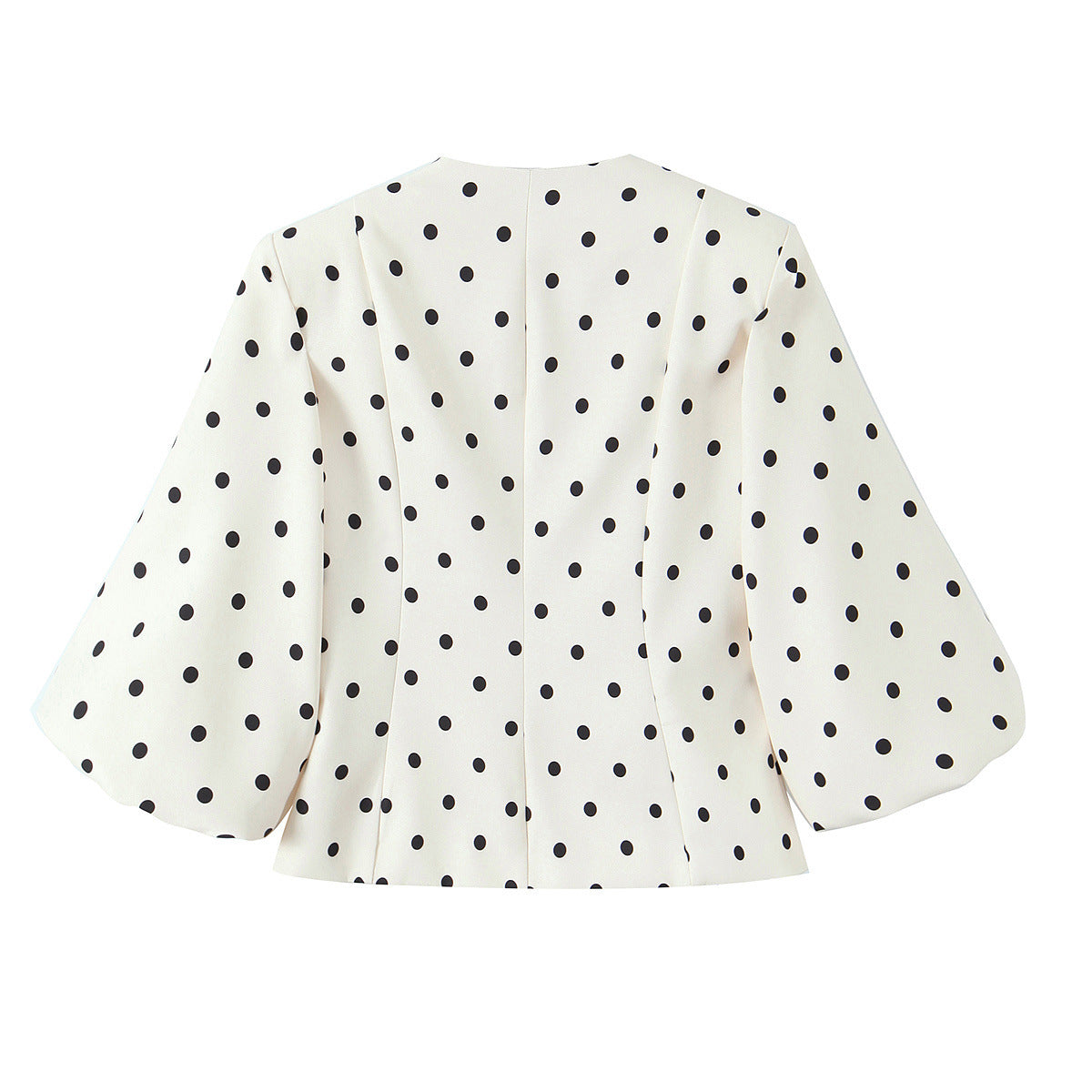 Style Women's Single-Button Polka Dot Irregular Button Coat