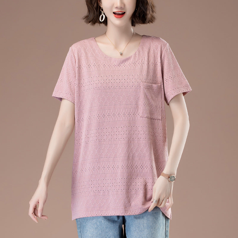 Short sleeved loose T-shirt for women