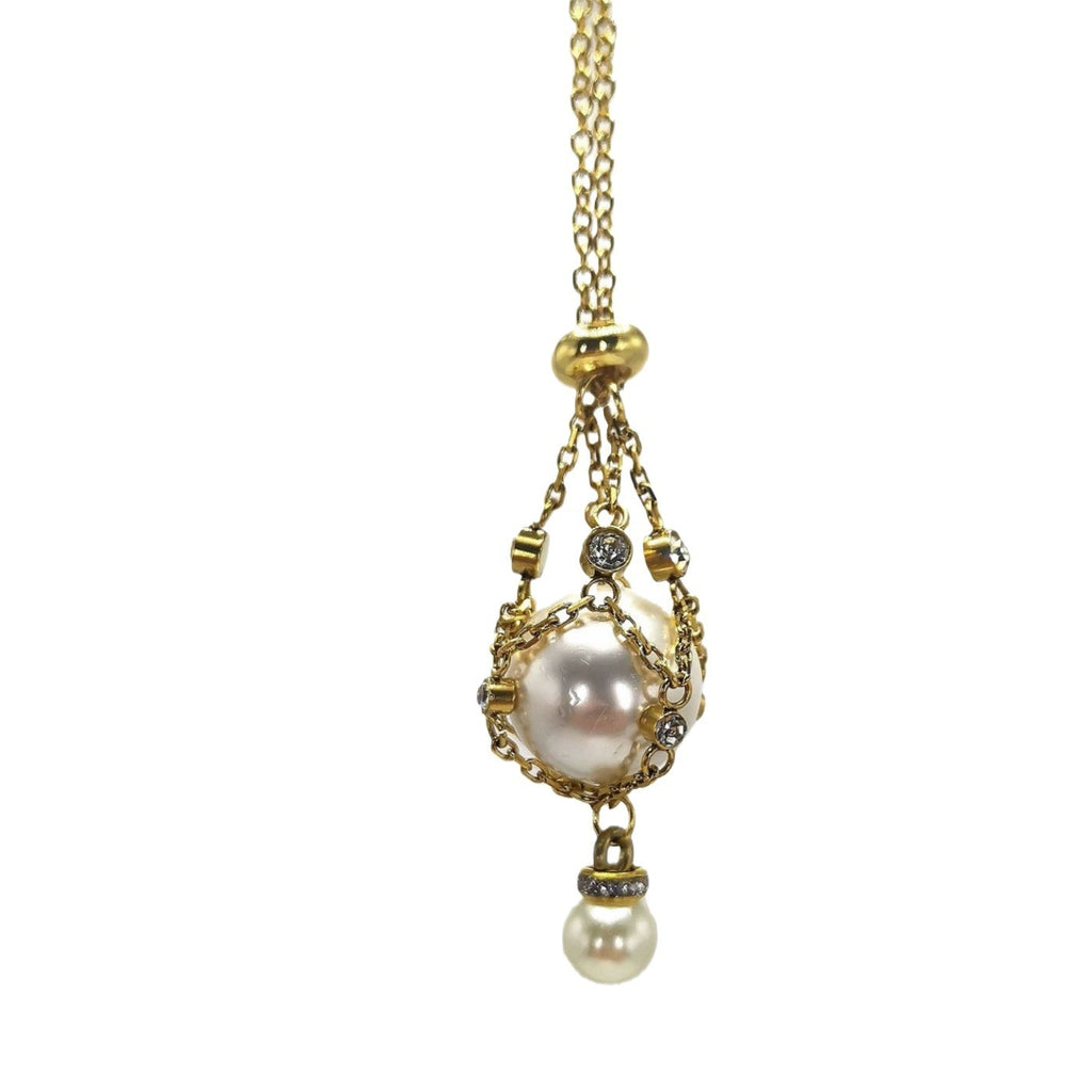 Autumn/Winter Knitted Sweater Chain Metal Mesh Pocket Pearl Neck Chain