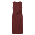 Elegant sleeveless waist strap dress