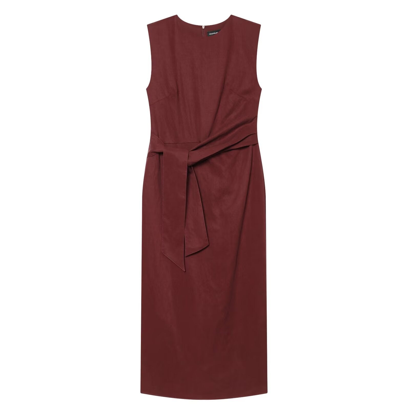 Elegant sleeveless waist strap dress