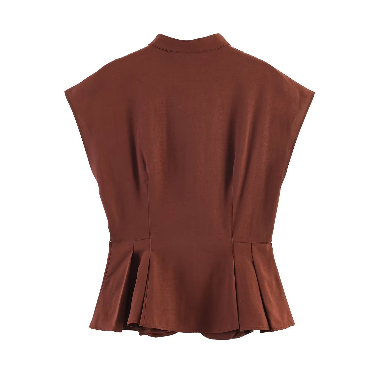 Elegant short skirt hem pleated top