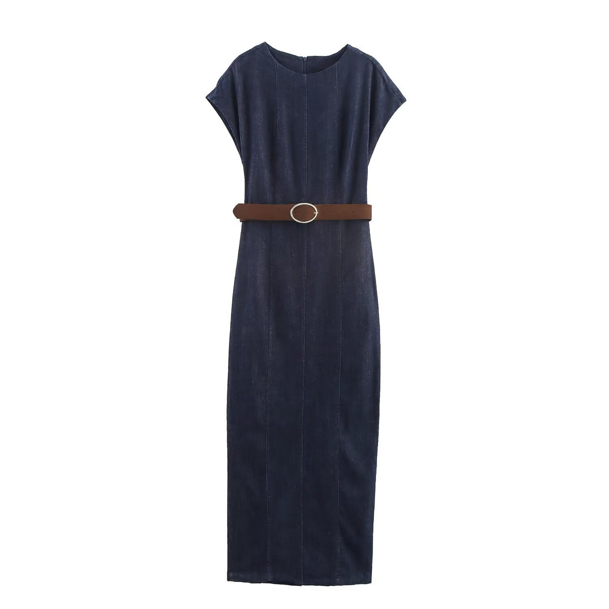 Versatile slim fit waist belt MIDI dress