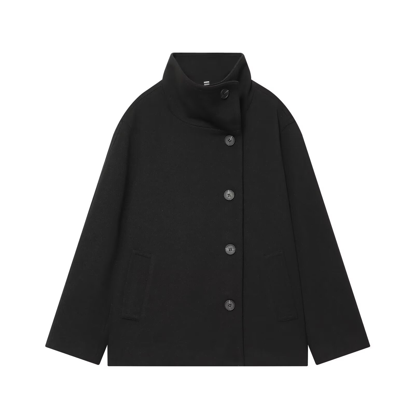 Casual loose single breasted short coat jacket