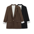 Commuting style flip tie shoulder suit jacket