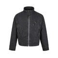 Retro pearl canvas military fabric stand up collar short and wide jacket