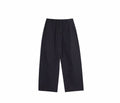 Knife-Style Casual Pants, Medium-Low Waist, Loose Straight Leg, Slimming Drawstring Cargo Trousers