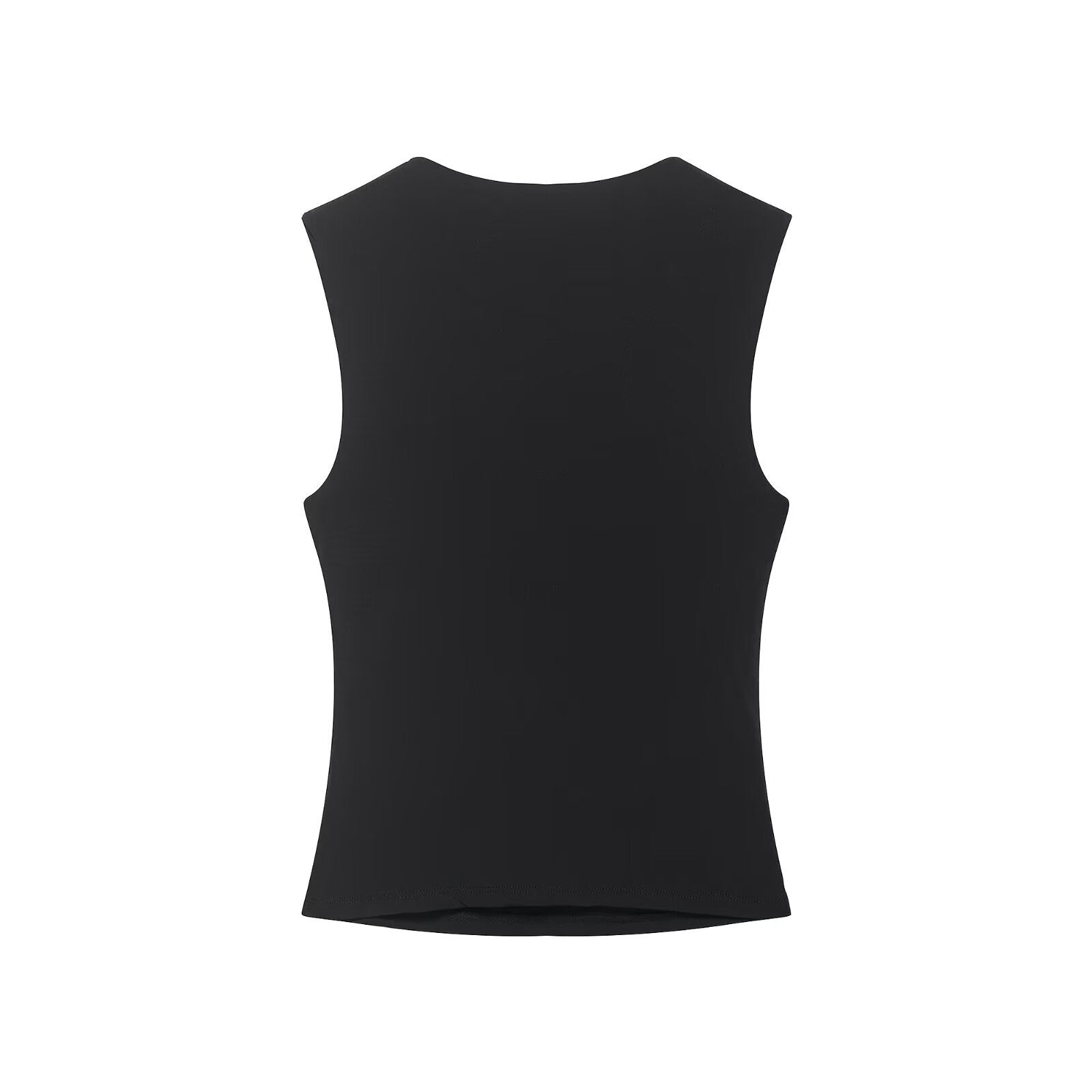 Summer pleated sleeveless slim fit vest