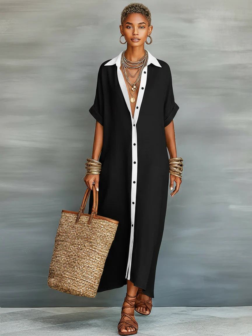 Loose short sleeved shirt skirt