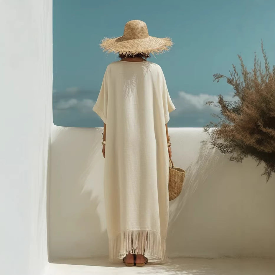 New Casual Beach Travel TK Comfortable Fringe V-neck Sexy Atmosphere Dress