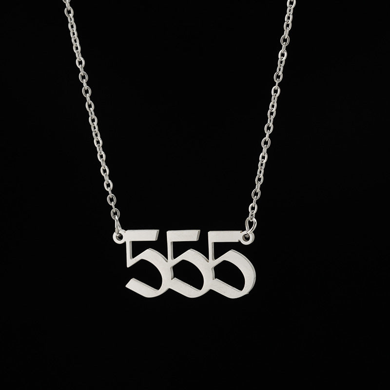 Personalized Angel Number 111-999 Stainless Steel Non Fading Pendant Necklace